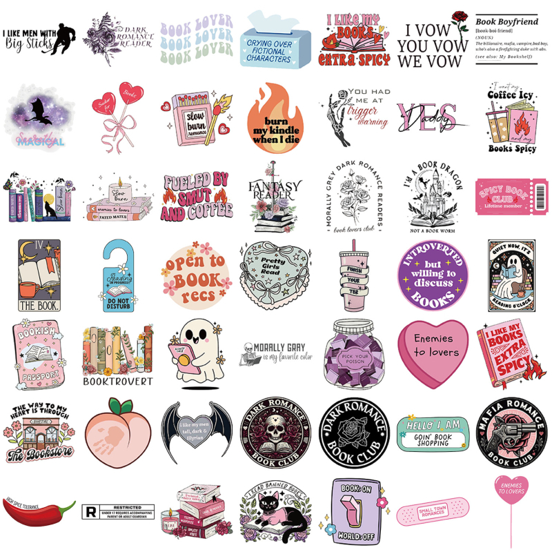 Napló- és jegyzetfüzet matricák – gothikus csillag motívumok, öntapadós, nyomtatott kivitel, Painted Crow márka, aranyos stílus