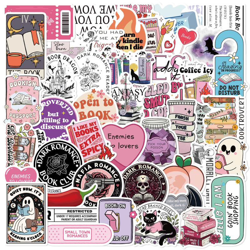 Napló- és jegyzetfüzet matricák – gothikus csillag motívumok, öntapadós, nyomtatott kivitel, Painted Crow márka, aranyos stílus