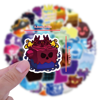 BLOX FRUITS graffiti αυτοκόλλητα για τετράδια και αποσκευές – αδιάβροχα, εκτύπωση HD, αυτοκόλλητα, 50 φύλλα