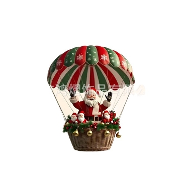 10 τεμάχια ακρυλικά κρεμαστά διακοσμητικά με τον Άγιο Βασίλη για σπίτι και κήπο, Χριστούγεννα, στυλ Ευρώπη-Αμερική