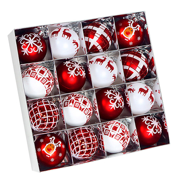 Uvo πλαστικά χριστουγεννιάτικα σφαίρες με καρτούν στυλ, σετ 9 τεμαχίων, κατασκευασμένες με φούσκωμα, ηλεκτροπλατίωση και χειροποίητη βαφή, κωδικός προϊόντος Ywc6-16g