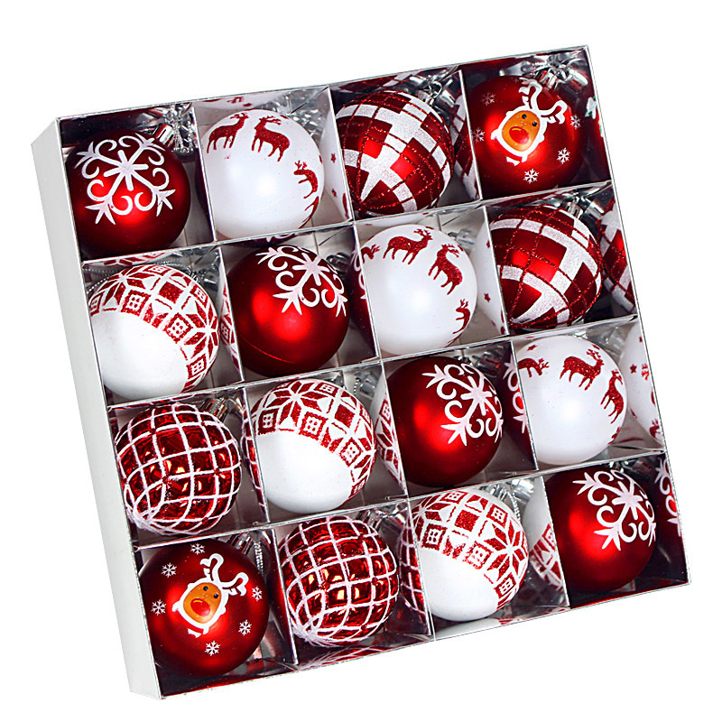 Uvo πλαστικά χριστουγεννιάτικα σφαίρες με καρτούν στυλ, σετ 9 τεμαχίων, κατασκευασμένες με φούσκωμα, ηλεκτροπλατίωση και χειροποίητη βαφή, κωδικός προϊόντος Ywc6-16g