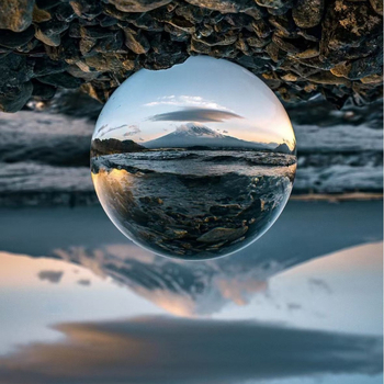 Прозрачна кристална сфера за фотография, ръчно изработена, стил модерно изкуство, полирана изработка, номер 054212