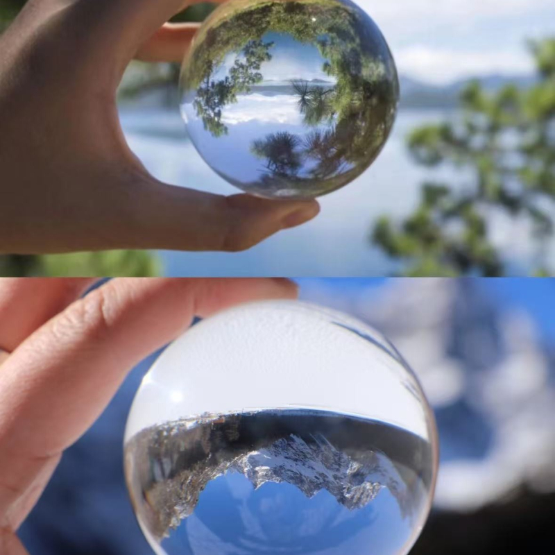 Prozirna kristalna kugla za fotografiju, ručno izrađena, moderni umjetnički stil, polirani završetak, broj artikla 054212