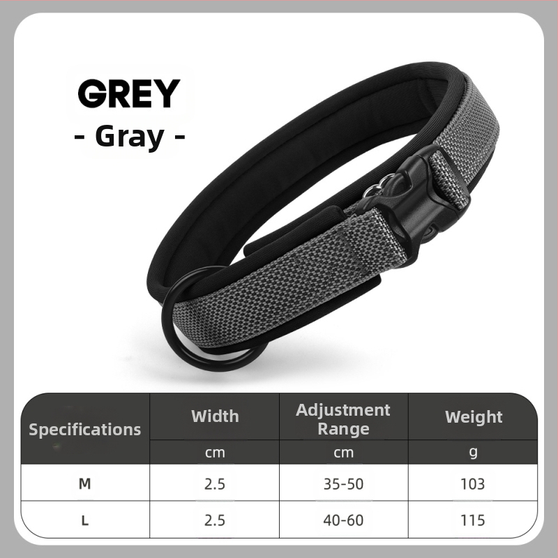 WU ρυθμιζόμενο κολάρο σκύλου από κράμα νάιλον-τιτάνιο