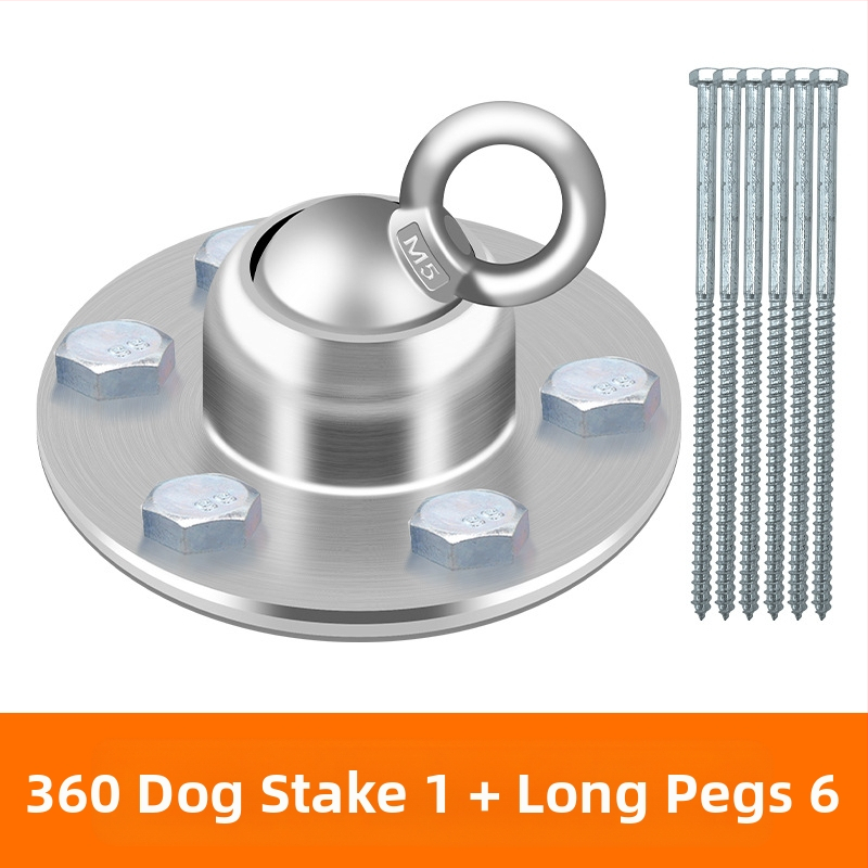 Εξωτερικό σετ στύλου σκύλου με 360° περιστροφή και βάση γης με σπειροειδείς βίδες — Ανοξείδωτος χάλυβας, Yongyao YY001042/3/4/5, Κατηγορία: Αλυσίδες, Σχοινιά και Λουριά κατοικίδιων