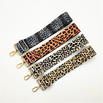 Leoparda printa plecu siksna – plaša nomaināma gara plecu siksna sievietēm somām un skolām somām, poliesters, pavasaris 2024