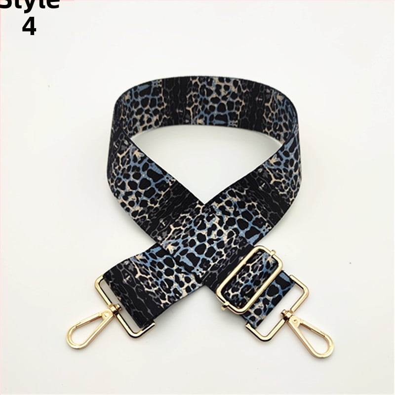 Leoparda printa plecu siksna – plaša nomaināma gara plecu siksna sievietēm somām un skolām somām, poliesters, pavasaris 2024