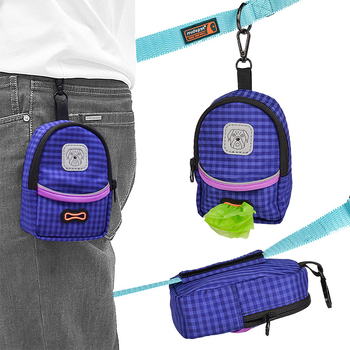 Šunų mokymo skanumynų krepšys su nešiojamu kišenėle ir diržo sagtimi – maišams su išmatomis; poliesteris; stilius: plokščias atidarymas; storinimas; prekės ženklas Mark Di.