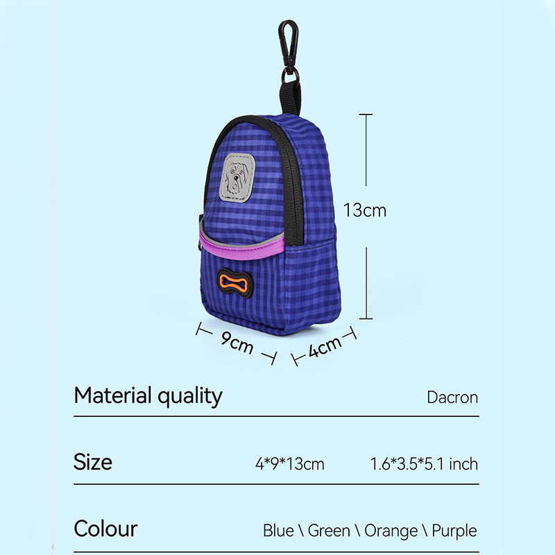 Šunų mokymo skanumynų krepšys su nešiojamu kišenėle ir diržo sagtimi – maišams su išmatomis; poliesteris; stilius: plokščias atidarymas; storinimas; prekės ženklas Mark Di.
