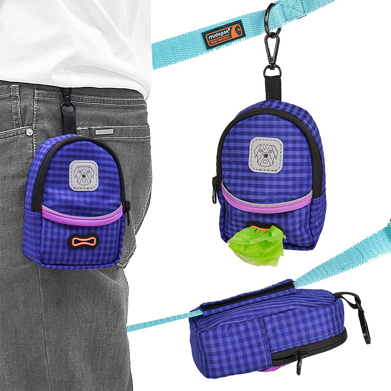 Šunų mokymo skanumynų krepšys su nešiojamu kišenėle ir diržo sagtimi – maišams su išmatomis; poliesteris; stilius: plokščias atidarymas; storinimas; prekės ženklas Mark Di.