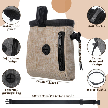 Övben hordható jutalomfalat-táska edzéshez – Oxford anyag, 0,5 L kapacitás, közepesen puha keménység, OEM márka