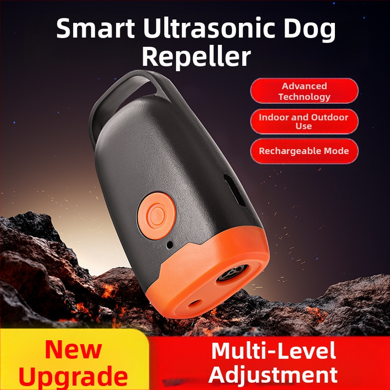 Dexin ултразвуков репелент за кучета – с дълъг обсег за тренировка, за открито и лична защита; пластмасова конструкция; универсално използване.