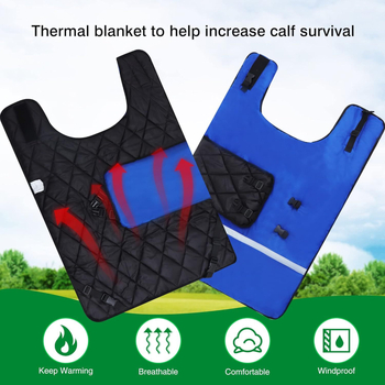 Χειμερινό αδιάβροχο παλτό για βοοειδή και μοσχάρια — πολυεστέρας, casual στυλ, ρούχο κατοικίδιων