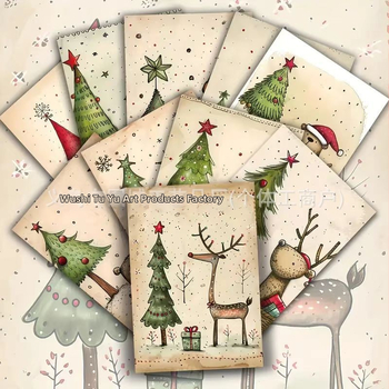 Graphic Domain Σετ Χριστουγεννιάτικων Ευχών – 20 Χαριτωμένα Ζώα Κάρτες Τέχνης