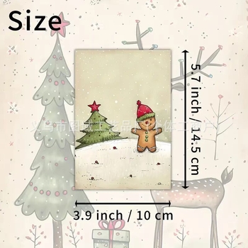 Graphic Domain Σετ Χριστουγεννιάτικων Ευχών – 20 Χαριτωμένα Ζώα Κάρτες Τέχνης