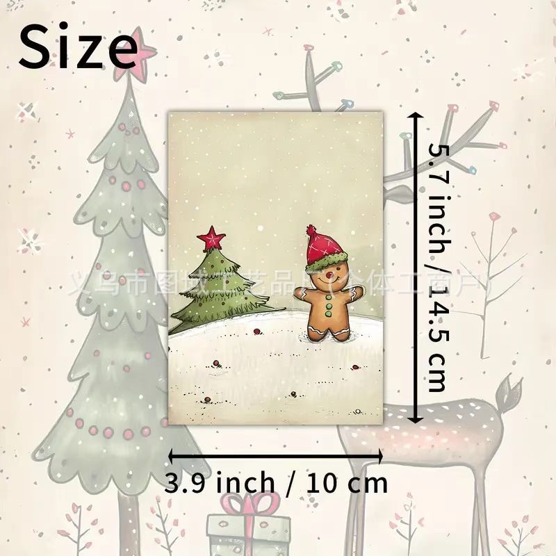 Graphic Domain Σετ Χριστουγεννιάτικων Ευχών – 20 Χαριτωμένα Ζώα Κάρτες Τέχνης