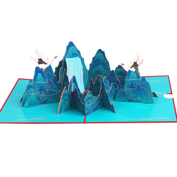 3D čestitka kineskog stila, ručno izrađena na posebnom papiru
