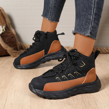 Έρημο τακτικά ορειβατικά μποτάκια, ψηλά με κορδόνια, δερμάτινο επάνω μέρος, σόλα EVA