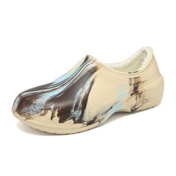 Αδιάβροτες βαμβακερές παντόφλες με φτέρνα – επένδυση φλίς, πάνω μέρος EVA, σόλα από πλεκτή κάνναβη