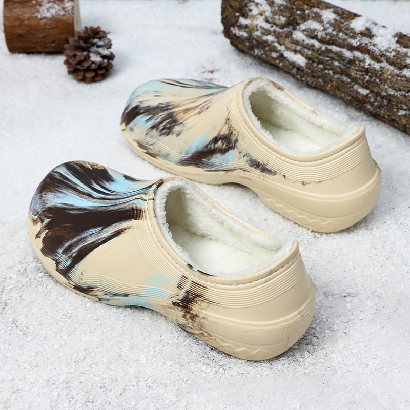 Vízálló pamut papucs – hátsó sarokkal, fleece bélés, EVA felsőrész, kender fonott talp