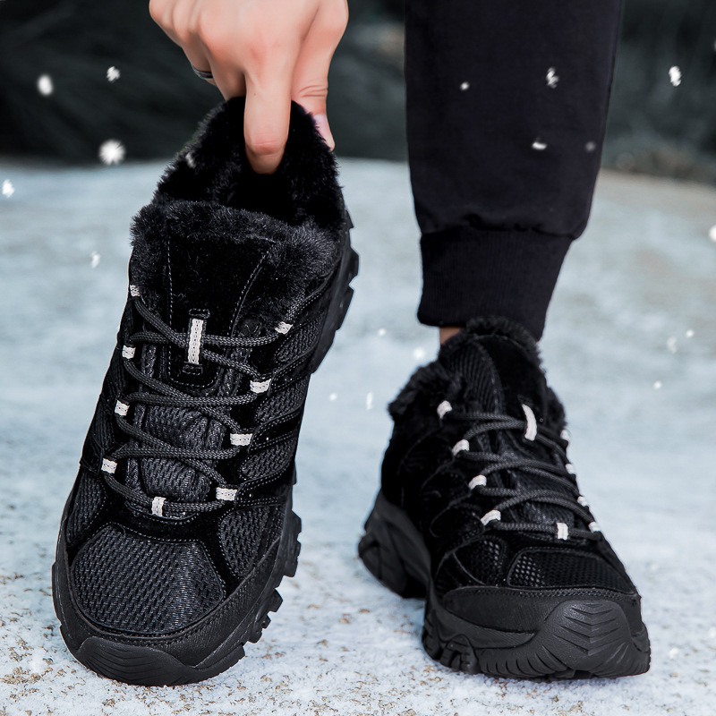 Žieminiai unisex žygio batai su priekiniais raišteliais, žemas kulkšnies aukštis, MD+guma padas