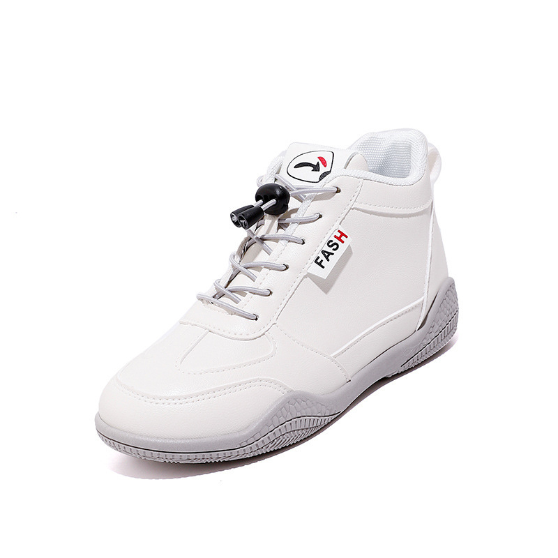 Pantofi sport casual pentru femei - partea superioară PU, vârf rotund, toc mic 1–3 cm, impermeabili și rezistenți la uzură, fără șireturi