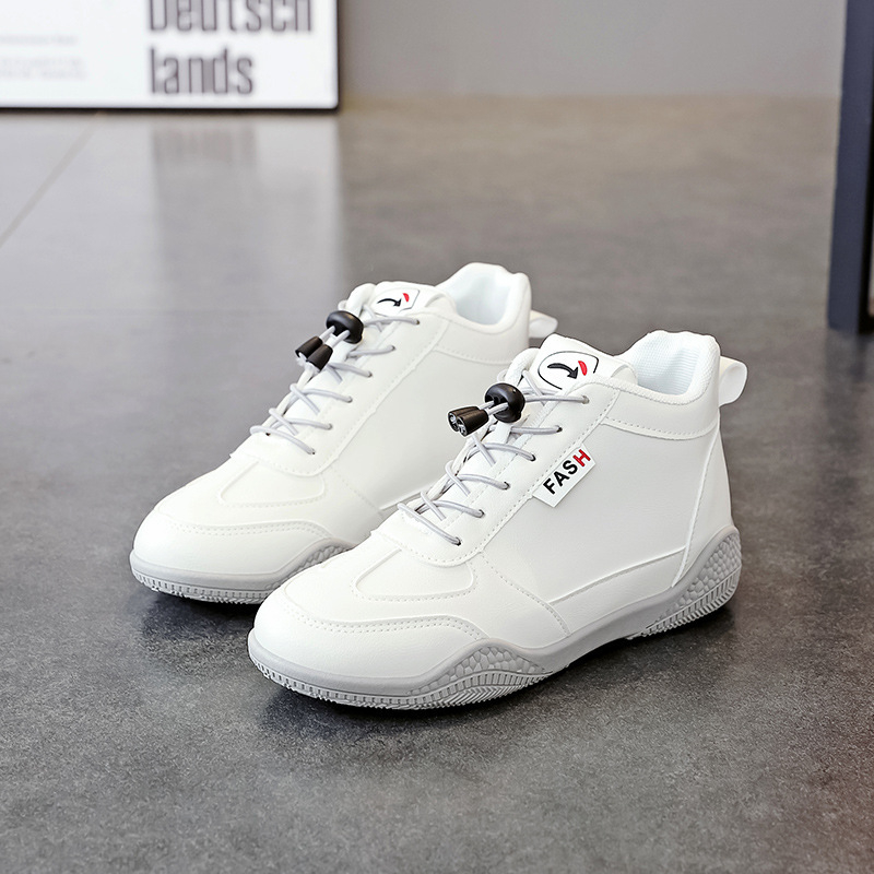 Pantofi sport casual pentru femei - partea superioară PU, vârf rotund, toc mic 1–3 cm, impermeabili și rezistenți la uzură, fără șireturi