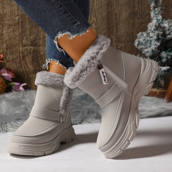 Ženske Martin čizme: gornji dio PU, gumeni đon, okrugli vrh, srednji peta 3–5 cm, bočni zatvarač