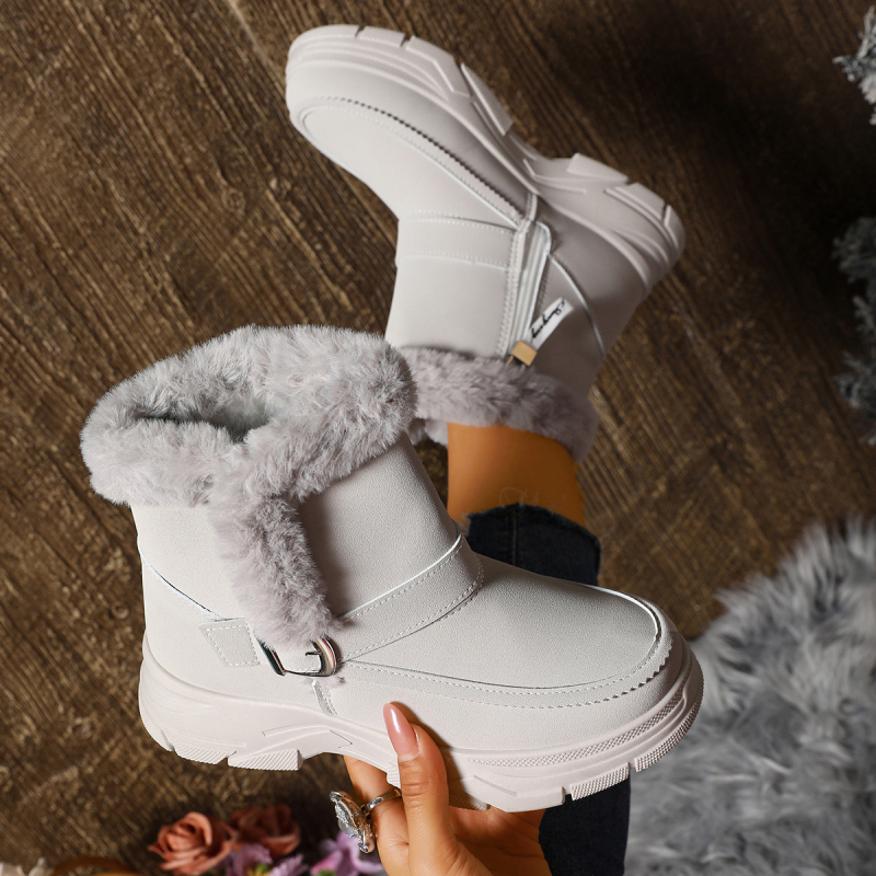 Ženske Martin čizme: gornji dio PU, gumeni đon, okrugli vrh, srednji peta 3–5 cm, bočni zatvarač