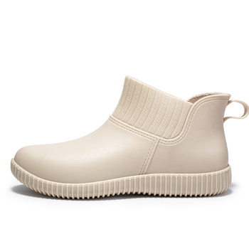 Moteriški lietaus batai japonų stiliaus, žemas kulkšnies aukštis, PVC viršus, atsparūs vandeniui, vienos dalies formuota neslydima padas