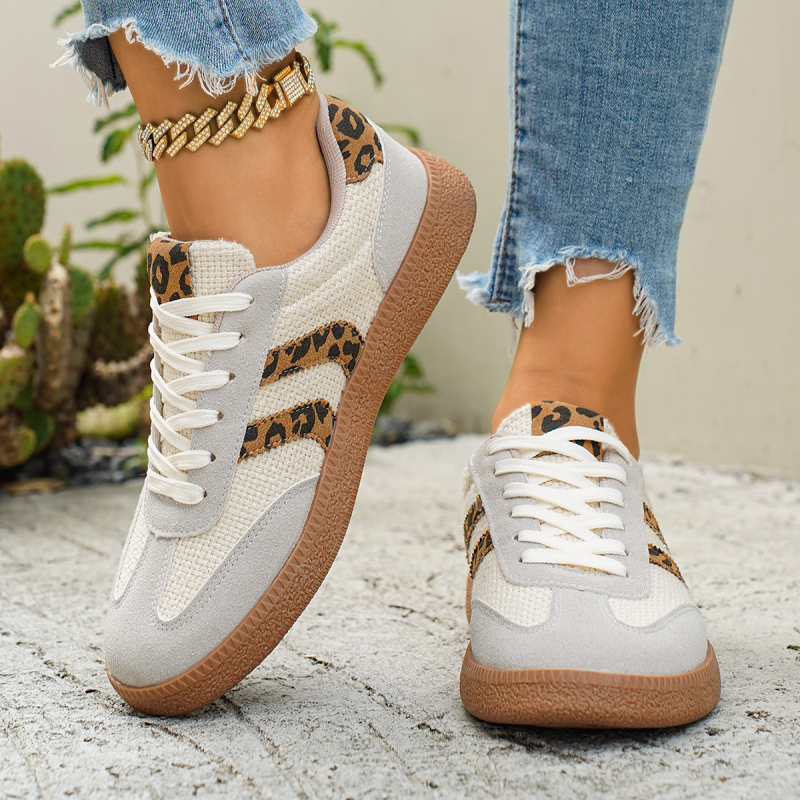 Ženske tenisice s vezicama, PU gornji dio, gumena potplat, lagane, niski kroj, zaobljena prst