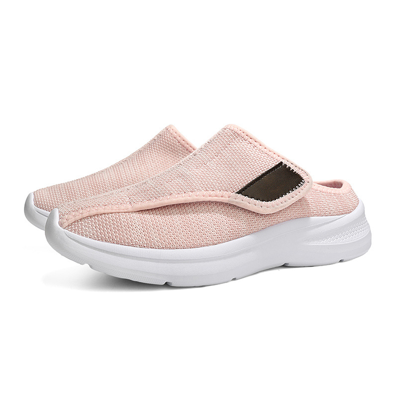 Loafers με Fly-Knitting επάνω μέρος, Slip-on, στρογγυλή μύτη, επίπεδο τακούνι, καθημερινά παπούτσια