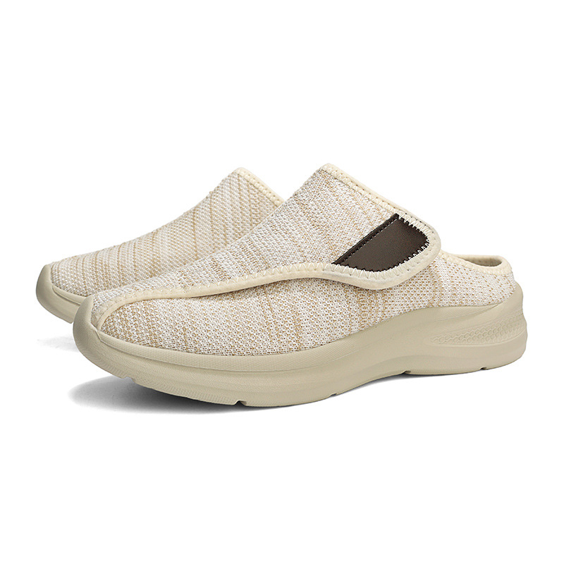 Loafers με Fly-Knitting επάνω μέρος, Slip-on, στρογγυλή μύτη, επίπεδο τακούνι, καθημερινά παπούτσια