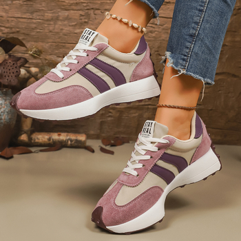 Παπούτσια αύξησης ύψους - Παχιά σόλα, Άνω μέρος από ύφασμα, Στρογγυλή μύτη, Μεσαίο ύψος φτέρνας 3-5 εκ.