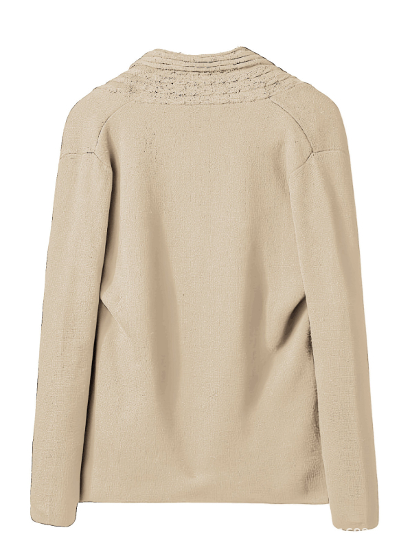 Muški kardigan srednje dužine, korejskog stila, pleteni, dugi rukavi, Turn-Down ovratnik, bez kopči