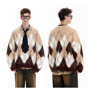 Γυναικείος πλεκτός πουλόβερ με στρογγυλό λαιμό — ακρυλικό ύφασμα, 95%+ σύνθεση, flutter μανίκια, extra-μακριά μανίκια, φθινόπωρο 2025