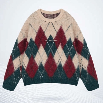 Γυναικείος πλεκτός πουλόβερ με στρογγυλό λαιμό — ακρυλικό ύφασμα, 95%+ σύνθεση, flutter μανίκια, extra-μακριά μανίκια, φθινόπωρο 2025