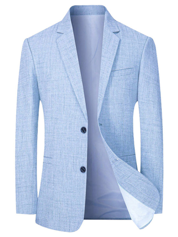 Ανδρικό σακάκι-μπλέιζερ με στενή γραμμή, πέτο, μονόμπροτ, ανάμειξη πολυεστέρα-βισκόζη 65%/35%, άνοιξη-φθινοπωρο