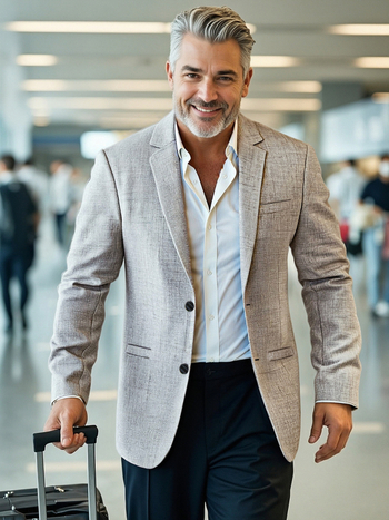 Ανδρικό πουκάμισο casual δυτικού στυλ, Slim Fit, Turn-Down Γι Καλάρο, Single-Breasted, Μονόχρωμο μοτίβο, Ύφασμα πολυεστέρα-βισκοζη 65%/35%, Επένδυση πολυεστέρα, Μακριά μανίκια, Τσέπη με 3D patch