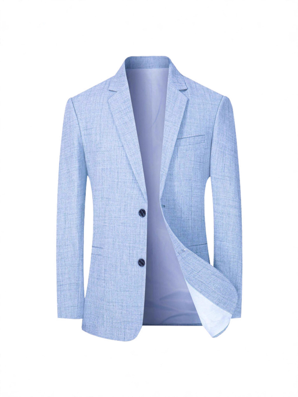 Ανδρικό πουκάμισο casual δυτικού στυλ, Slim Fit, Turn-Down Γι Καλάρο, Single-Breasted, Μονόχρωμο μοτίβο, Ύφασμα πολυεστέρα-βισκοζη 65%/35%, Επένδυση πολυεστέρα, Μακριά μανίκια, Τσέπη με 3D patch