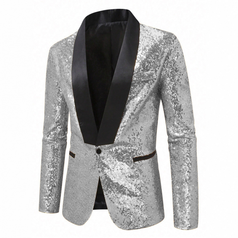 Ανδρικό casual κοστούμι, χαλαρή γραμμή, γιακά με πέτες, μονομπλόκ κουμπί, βαμβακοπολυεστερικό ύφασμα με επένδυση πολυεστέρα