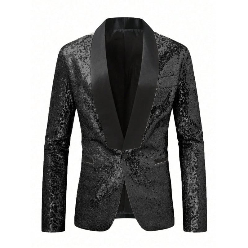 Ανδρικό casual κοστούμι, χαλαρή γραμμή, γιακά με πέτες, μονομπλόκ κουμπί, βαμβακοπολυεστερικό ύφασμα με επένδυση πολυεστέρα