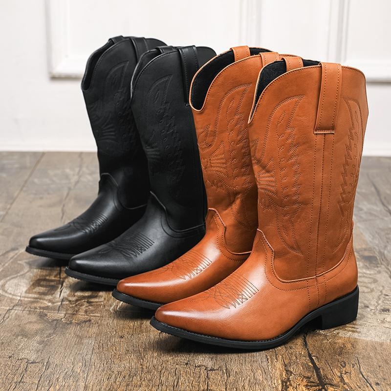 Ανδρικά μποτάκια Martin με PU επάνω μέρος, σόλα από καουτσούκ, μεσαίο ύψος και κορδόνια στο μπροστινό μέρος