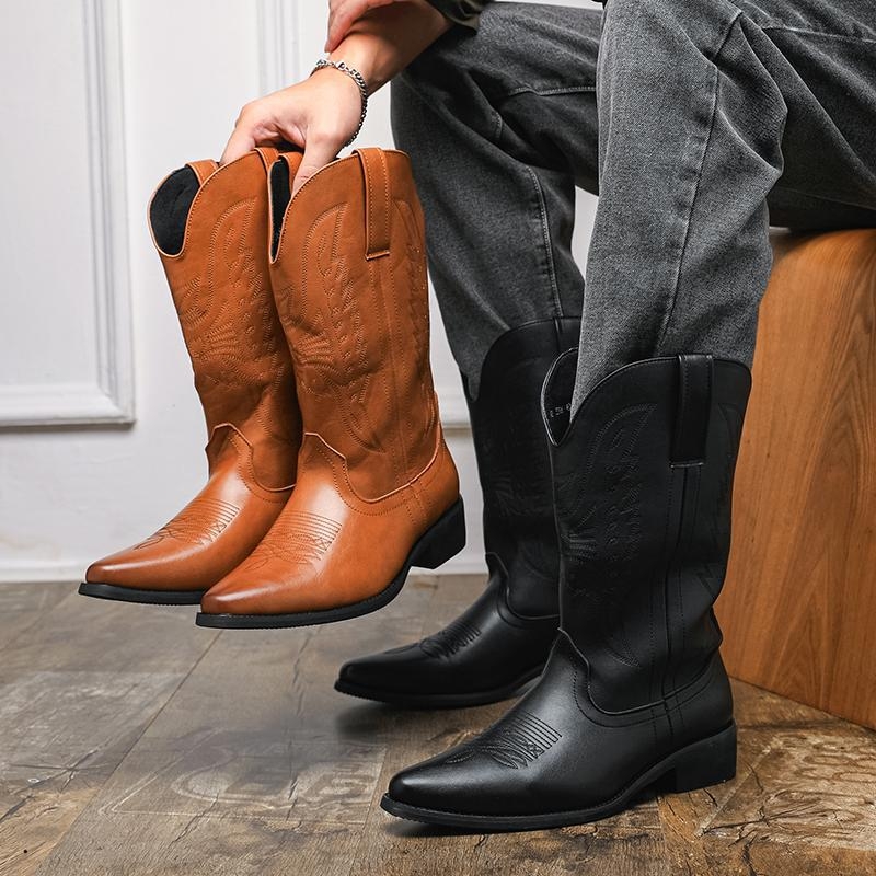 Ανδρικά μποτάκια Martin με PU επάνω μέρος, σόλα από καουτσούκ, μεσαίο ύψος και κορδόνια στο μπροστινό μέρος