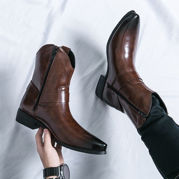 Vyriski Chelsea batai – viršutinė dalis natūralios odos, gumos pada, laisvalaikio stilius, sagties užsegimas