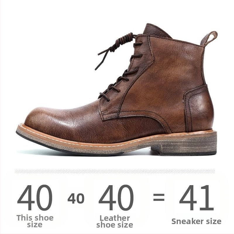 Δερμάτινα μποτάκια σε Κορεάτικο στυλ με μεσαίο ύψος και φαρδιά σόλα, επάνω από microfiber δέρμα, εσωτερικό και πάτος microfiber, ανδρικά