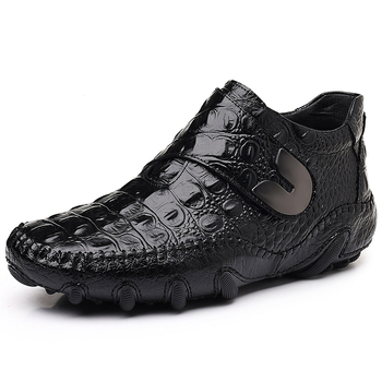 Ανδρικά μποτάκια Martin Boots: Άνω μέρος από γνήσιο δέρμα βοδινού, Επένδυση φλίς για ζεστασιά, Σόλα από καουτσούκ, Κλείσιμο Velcro, Στρογυλή μύτη