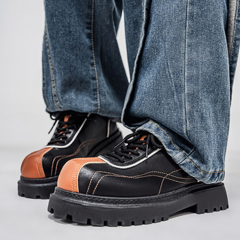 Ανδρικά χαμηλά εργασιακά παπούτσια, συνθετικό δέρμα, αντιολισθητική σόλα, PU πάτος, σόλα έγχυσης, Φθινόπωρο 2025