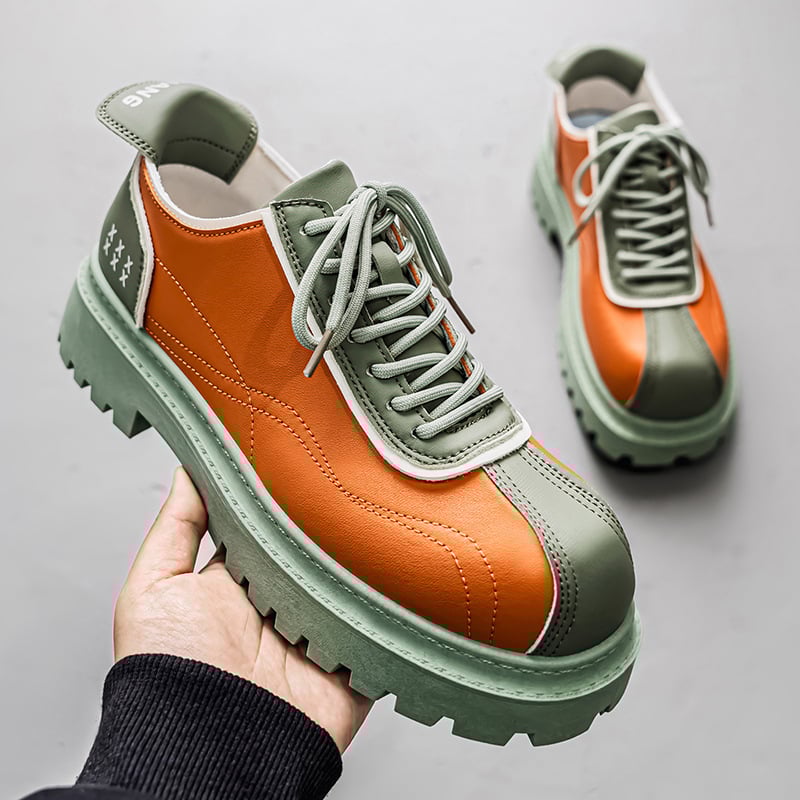 Ανδρικά χαμηλά εργασιακά παπούτσια, συνθετικό δέρμα, αντιολισθητική σόλα, PU πάτος, σόλα έγχυσης, Φθινόπωρο 2025